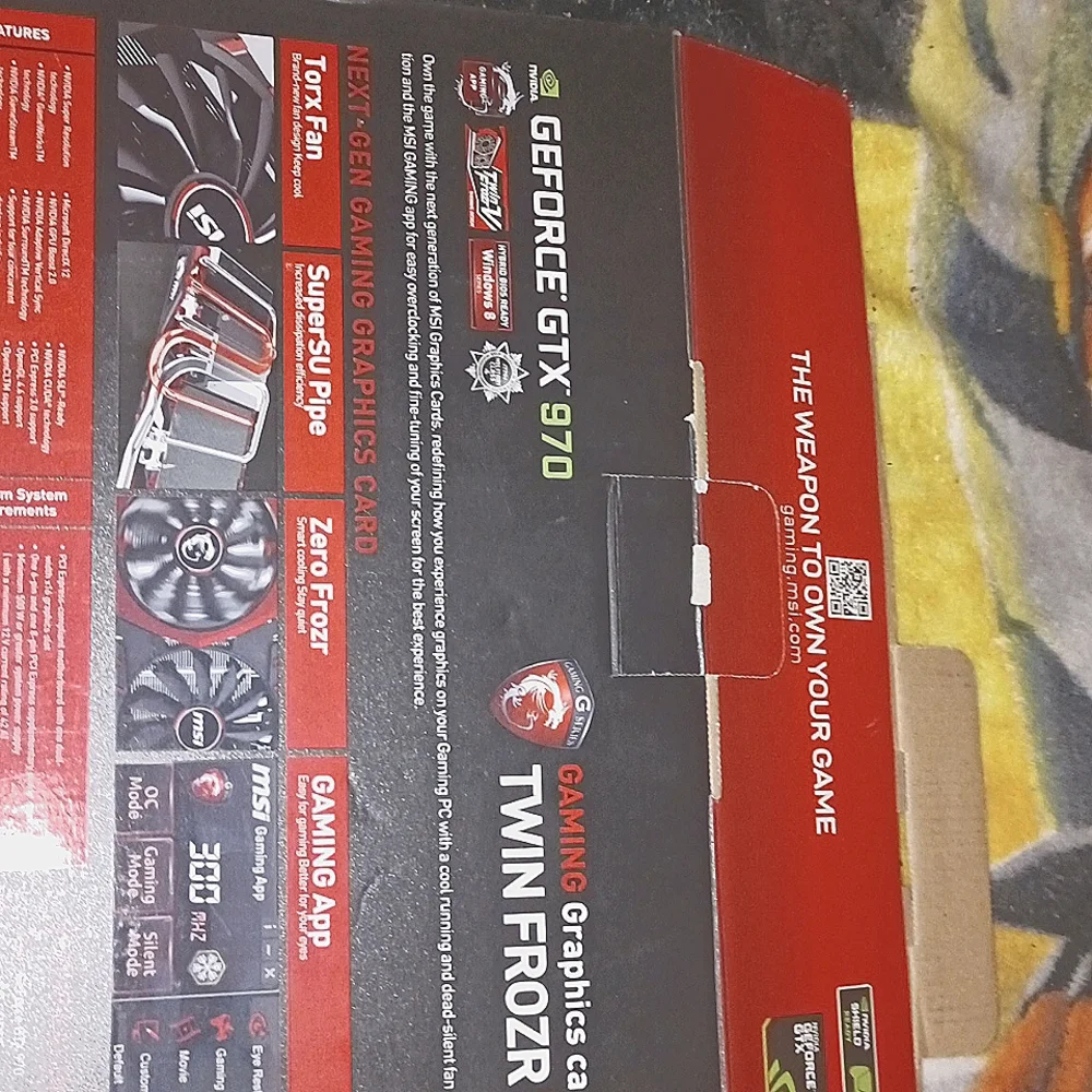GeForce GTX 970 GAMING 4G, MSI GAMING GRAPHICS-CARD: NEW W/BOX& CLEAN4-SLI-SLOTS